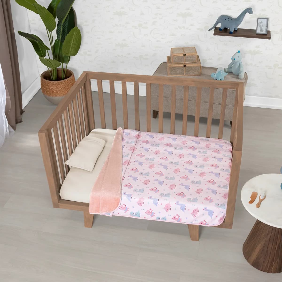 Cobertor Baby Siberia MINI DINO, doble vista de borrego muy suave 5