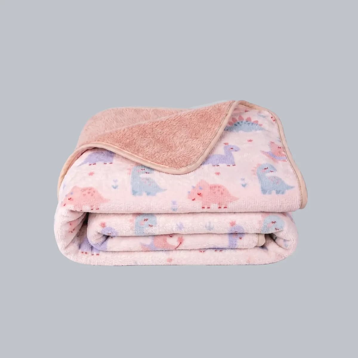 Cobertor Baby Siberia MINI DINO, doble vista de borrego muy suave 4