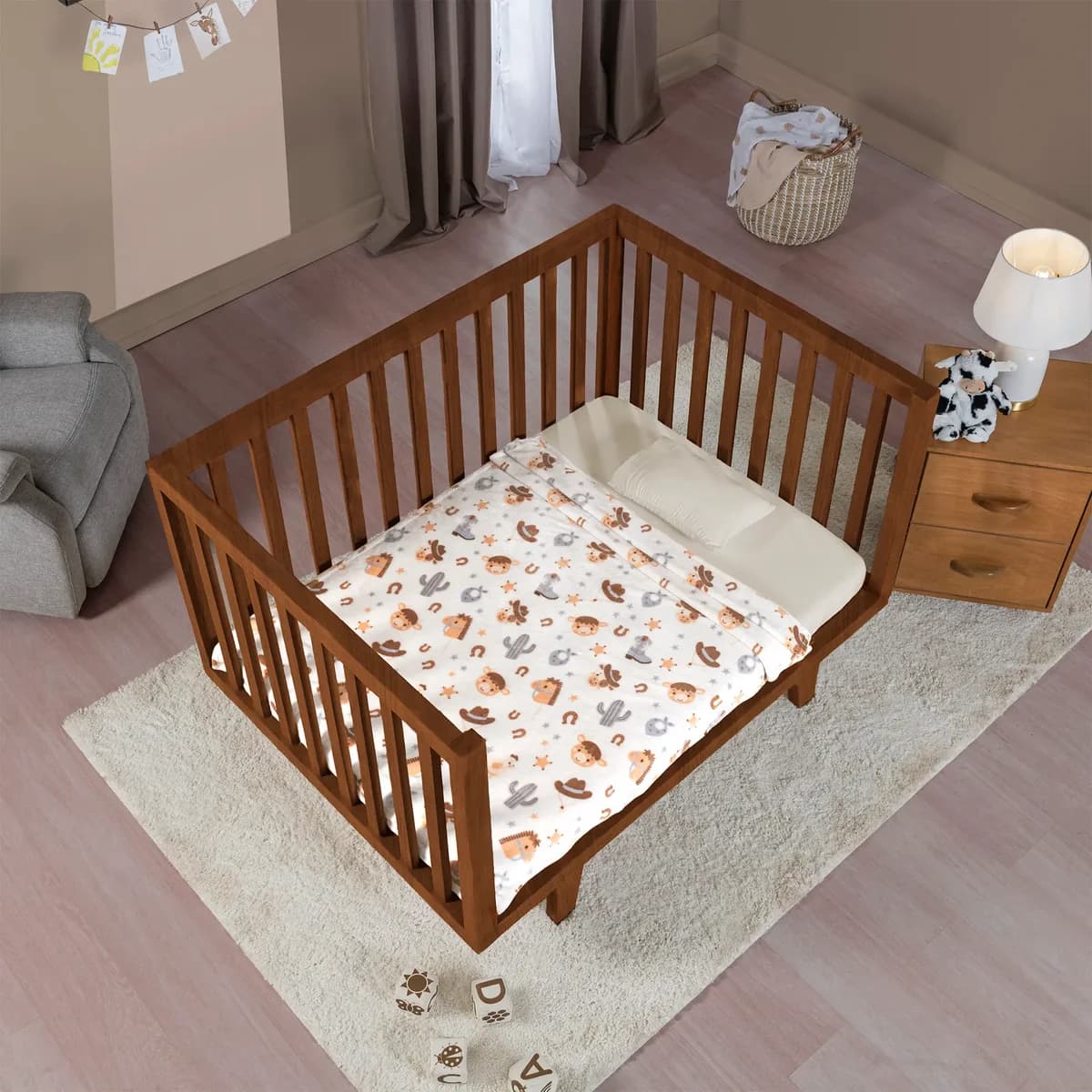 Cobertor Baby Ligero LITTLE COWBOYS, tamaño CUNA, textura super suave 5