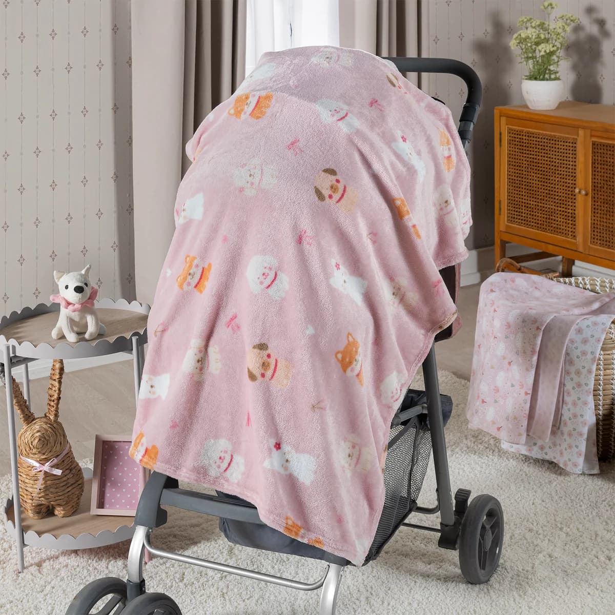 Cobertor Baby Ligero PAWS, incluye peluche, tamaño carriola 3