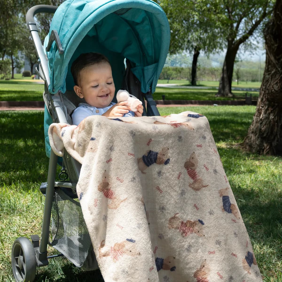 Cobertor Baby Ligero PUPPY incluye peluche, tamaño Carriola 3