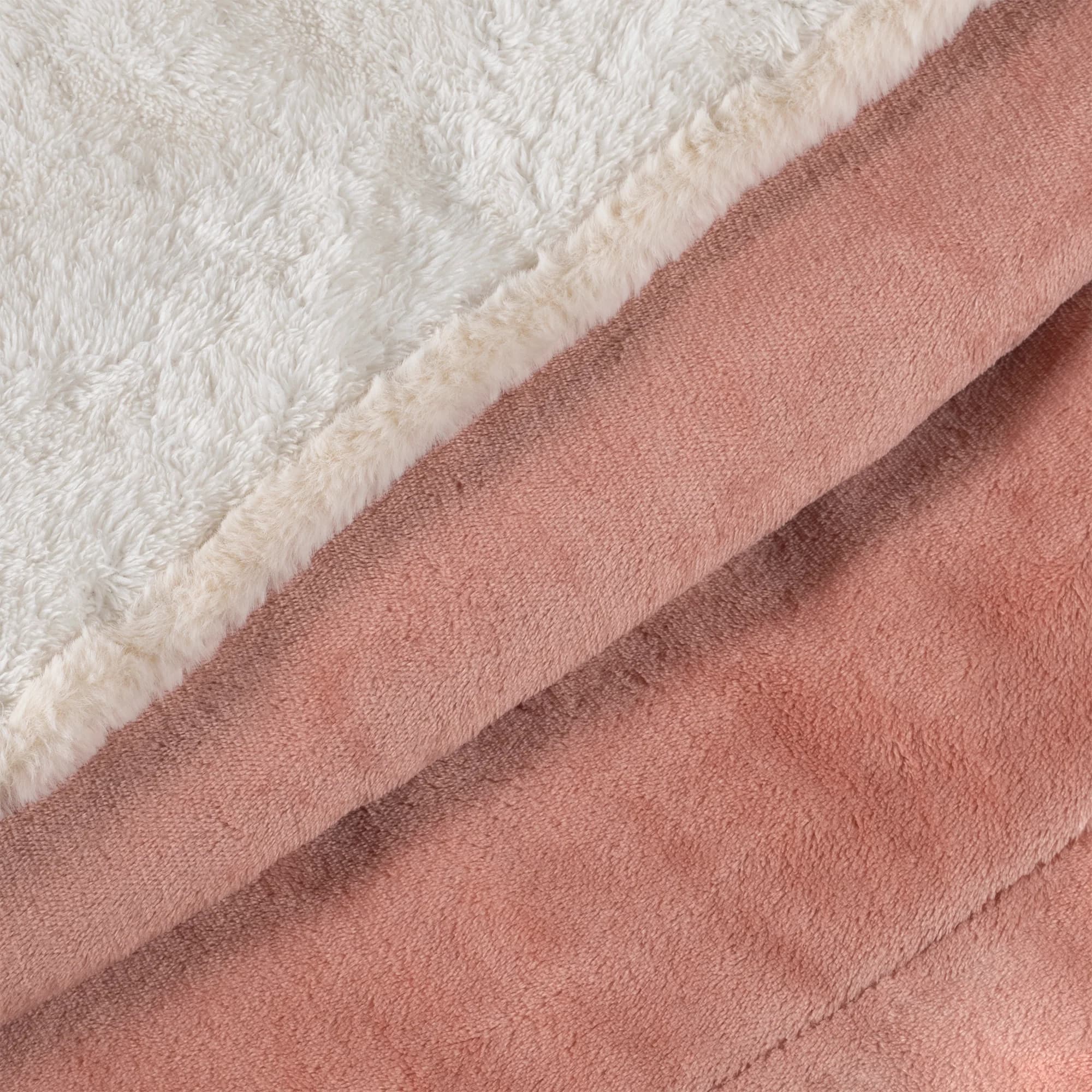 Cobertor Invernal ROSÉ, textura de borrego Premium 4