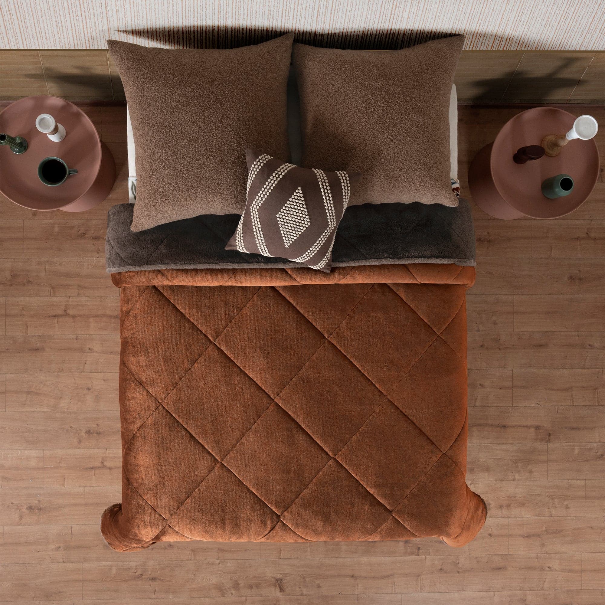Cobertor Invernal CINNAMON, textura de borrego Premium 2