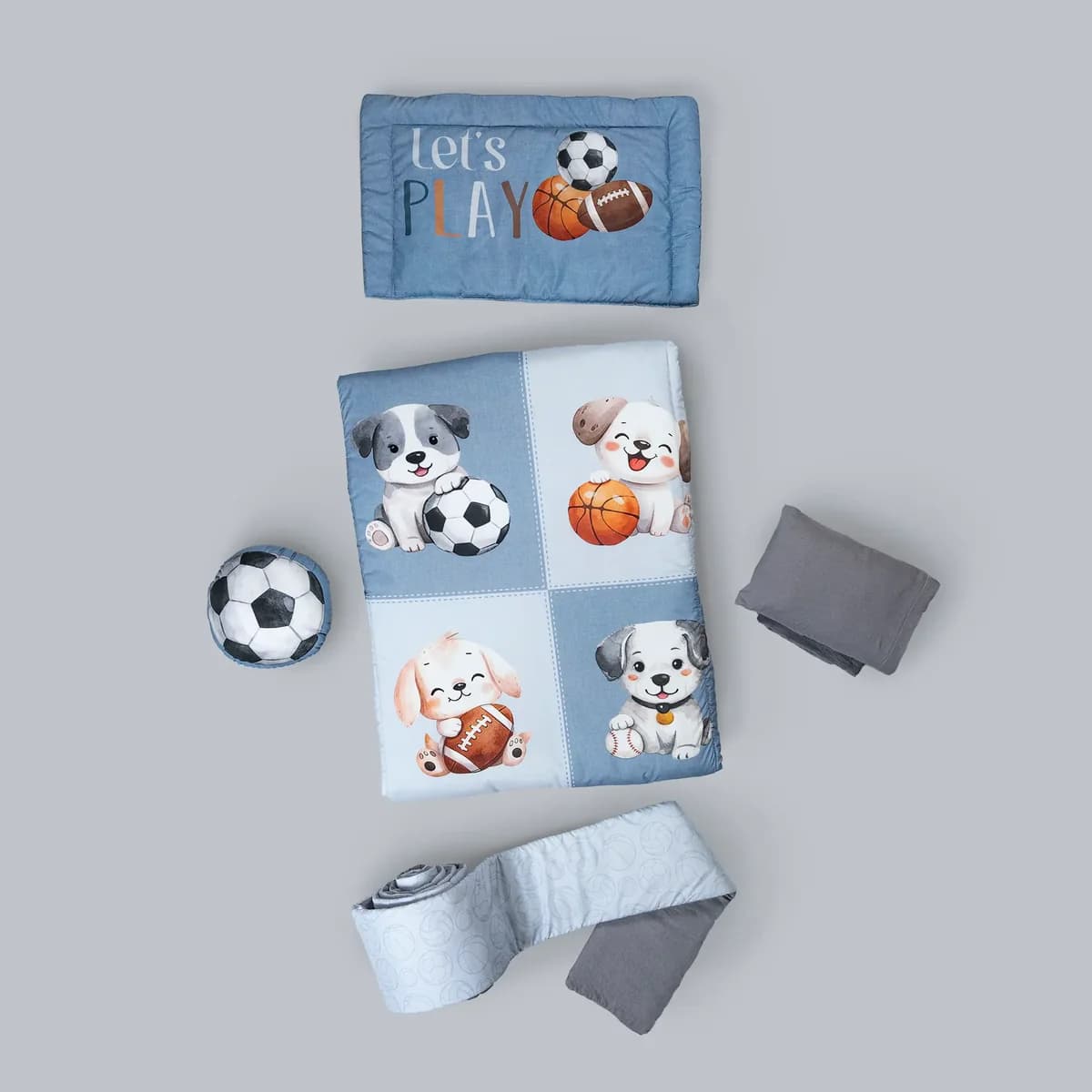 Juego de Cuna Baby PELOTAS, incluye 6 piezas, para CUNA