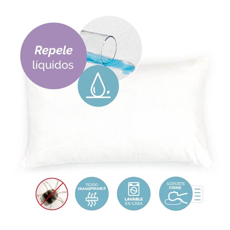 Almohadas ANTIVIRAL impermeable, previene malos olores