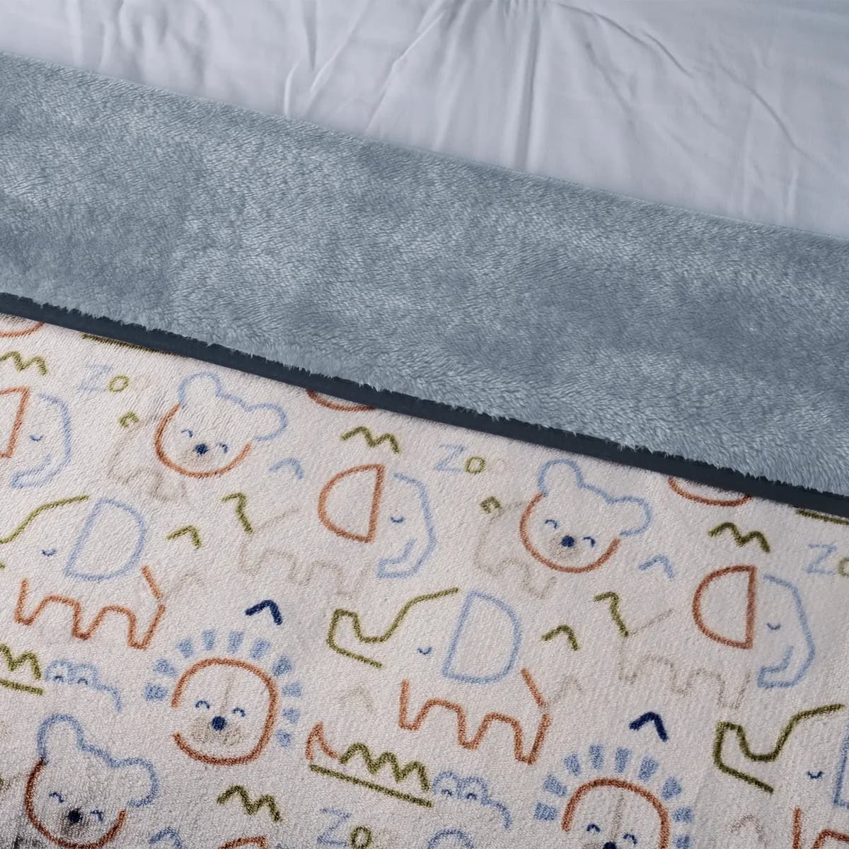 Cobertor Baby Siberia MINI ZOO PREMIUM textura de borrego