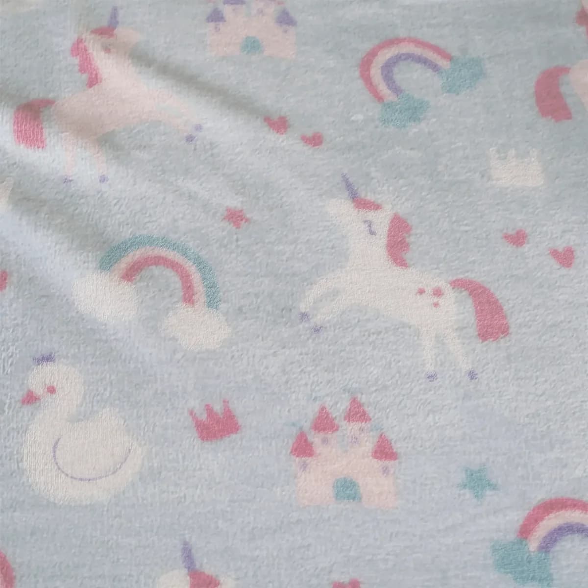 Cobertor Baby Ligero UNICORN, textura super suave, para CUNA