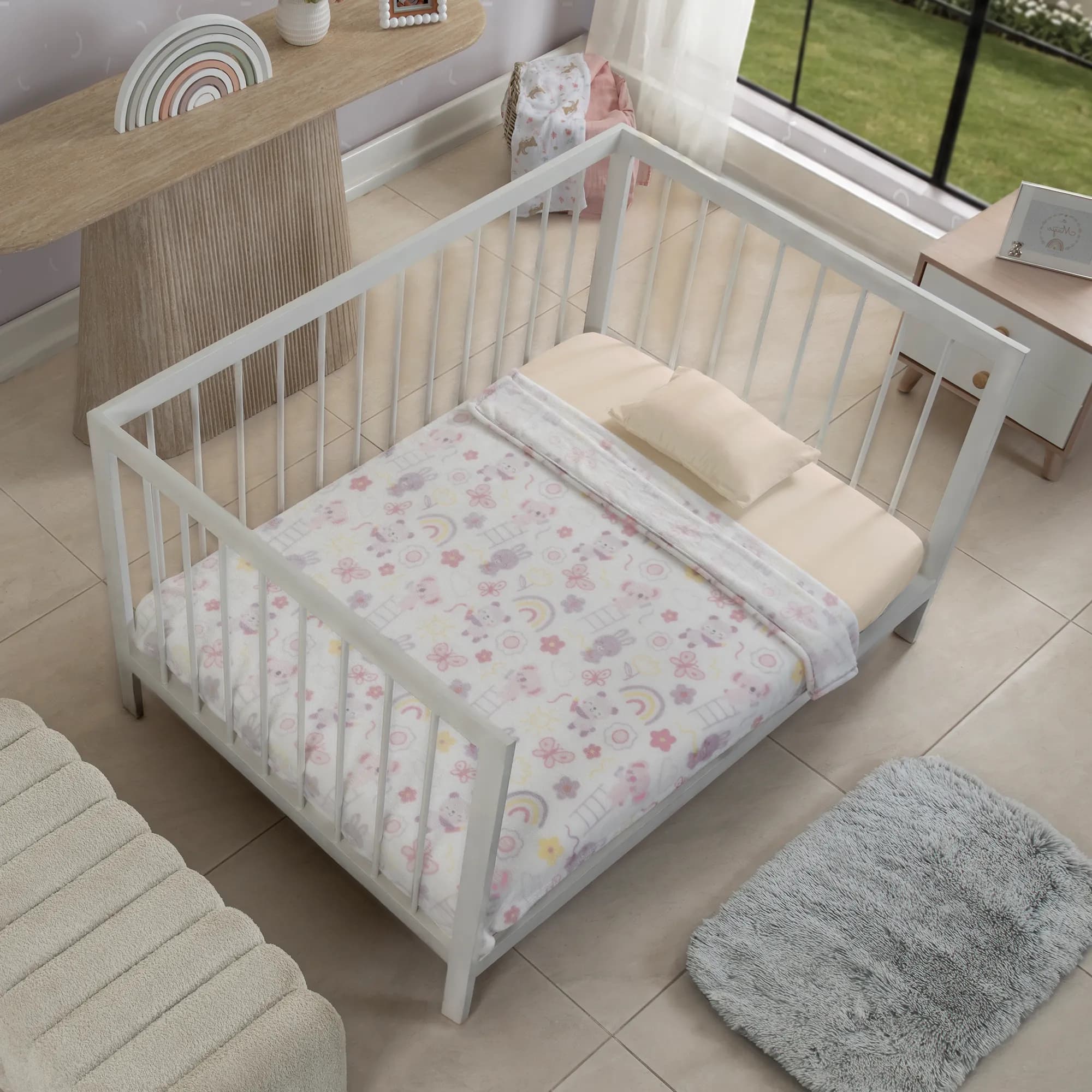 Coberftor Baby Ligero SUNNY, textura super suave, tamaño cuna