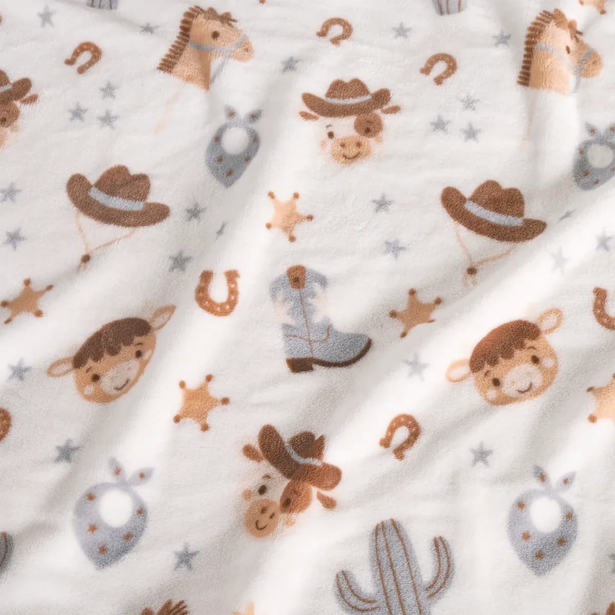 Cobertor Baby Ligero LITTLE COWBOYS, tamaño CUNA, textura super suave