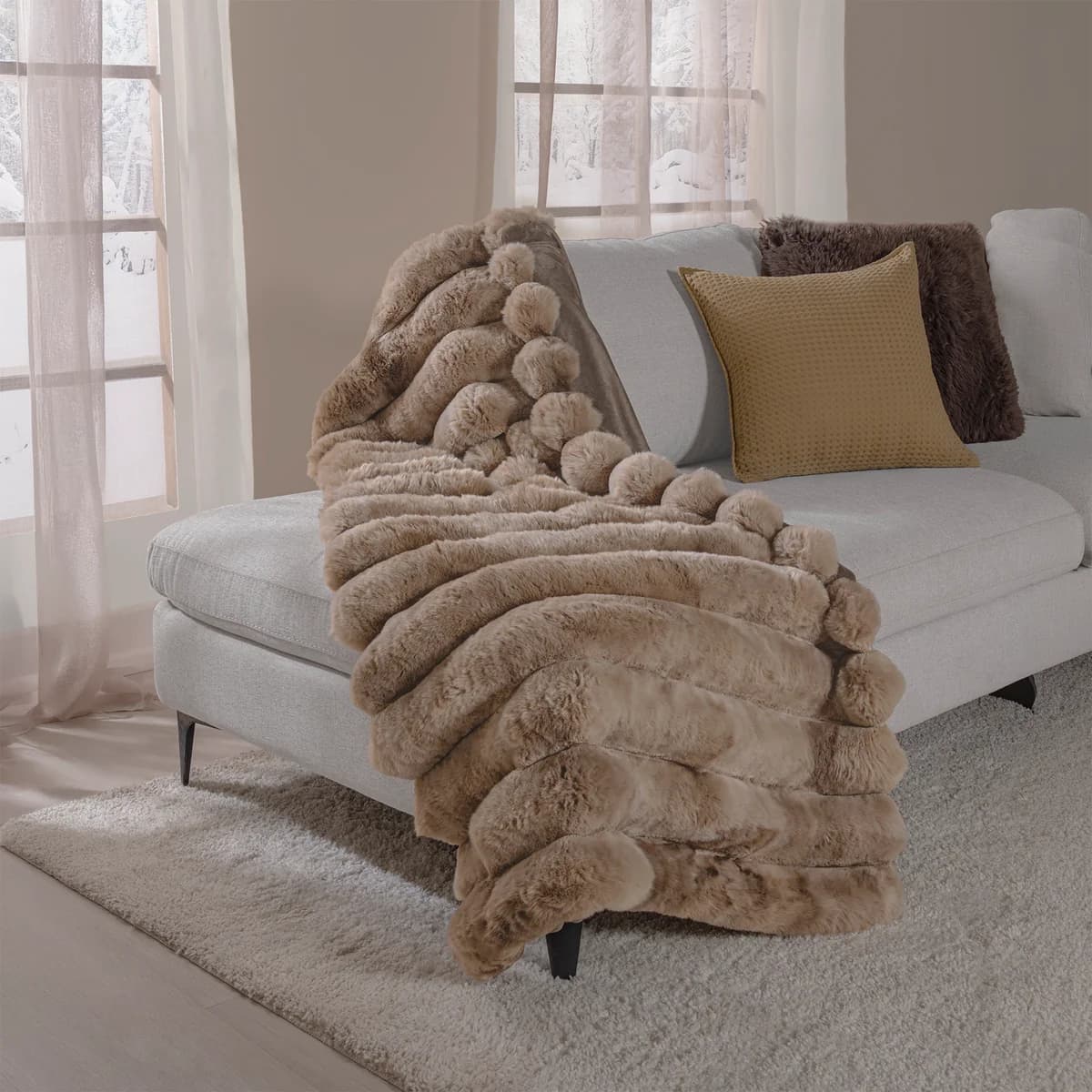 Cobertor Decorativo ZURICH de pelo ultra suave, tamaño frazada