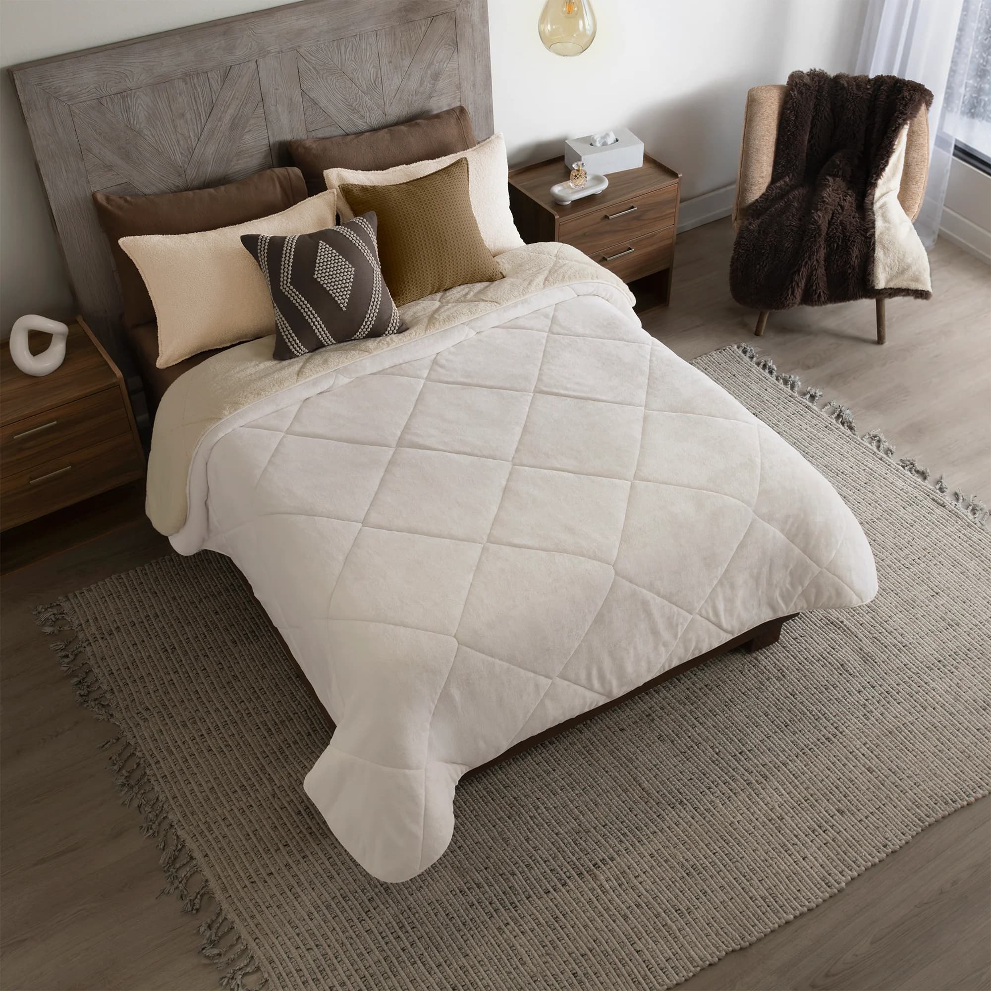 Cobertor Invernal BANFF textura de borrego Premium