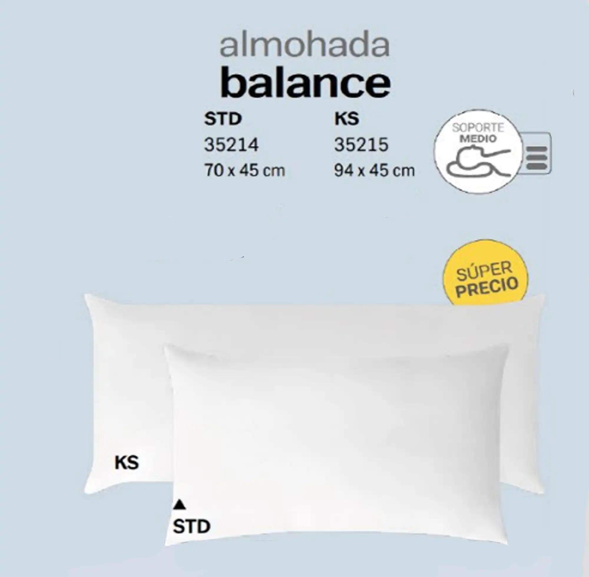 Almohadas BALANCE, resistencia media