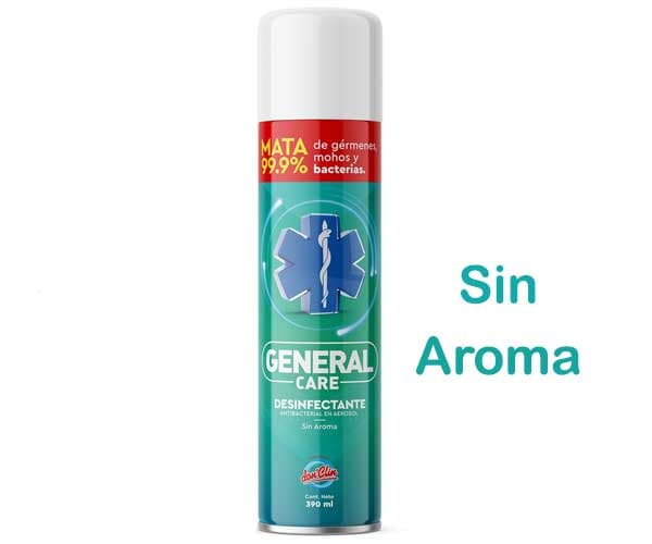 Desinfectantes Don´Clin Antibacterial en Aerosol GENERAL CARE, mata el 99.9% de gérmenes, moho y bacterias