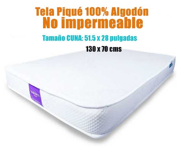 Colchón de Tela 100% algodón NO impermeable