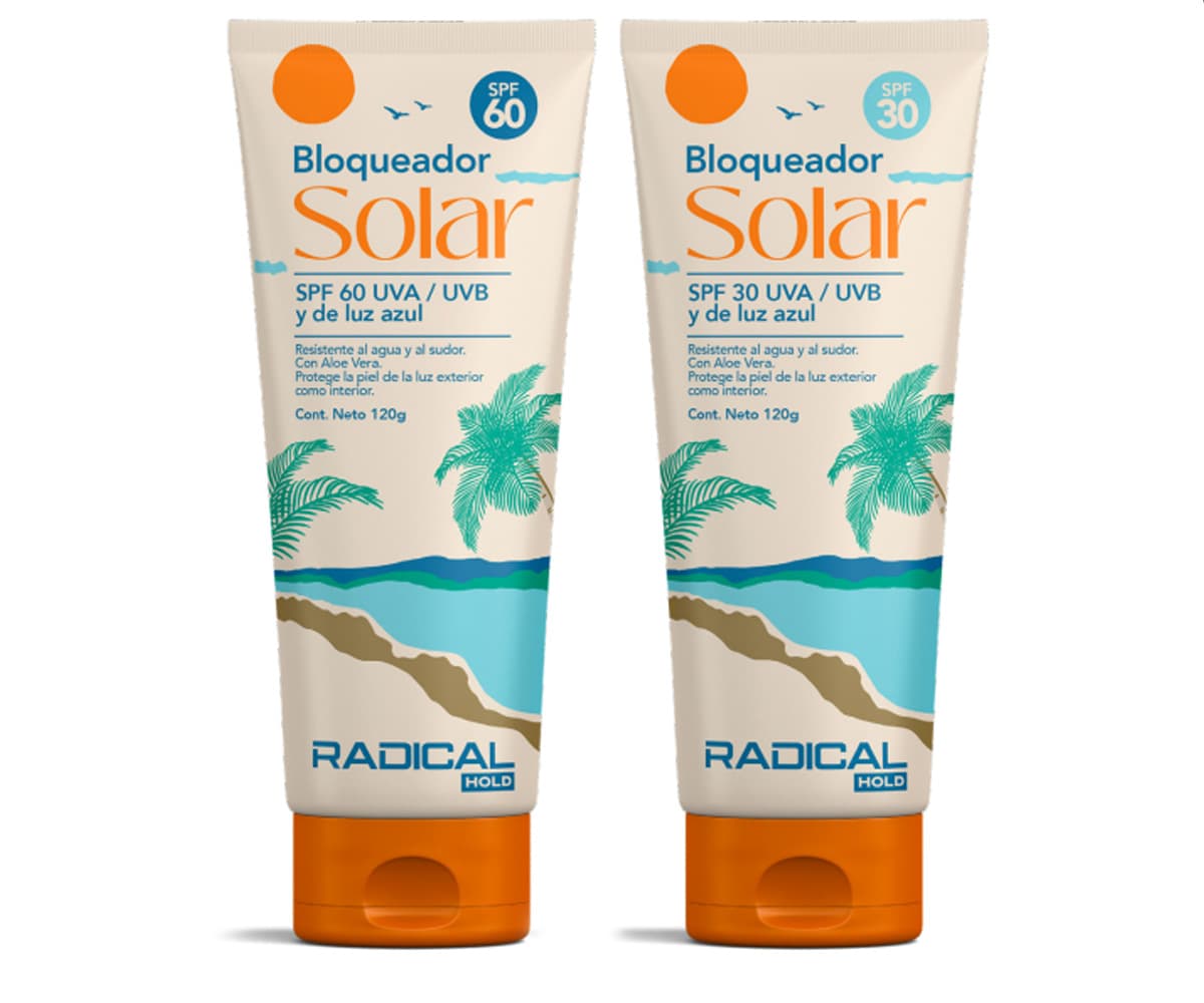 Bloqueadores Solares RADICAL HOLD, con Aloe Vera de 120g