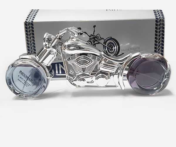 Eau de Toilette INDOMABLE de LeCleire, 100 mL con diseño de motocicleta