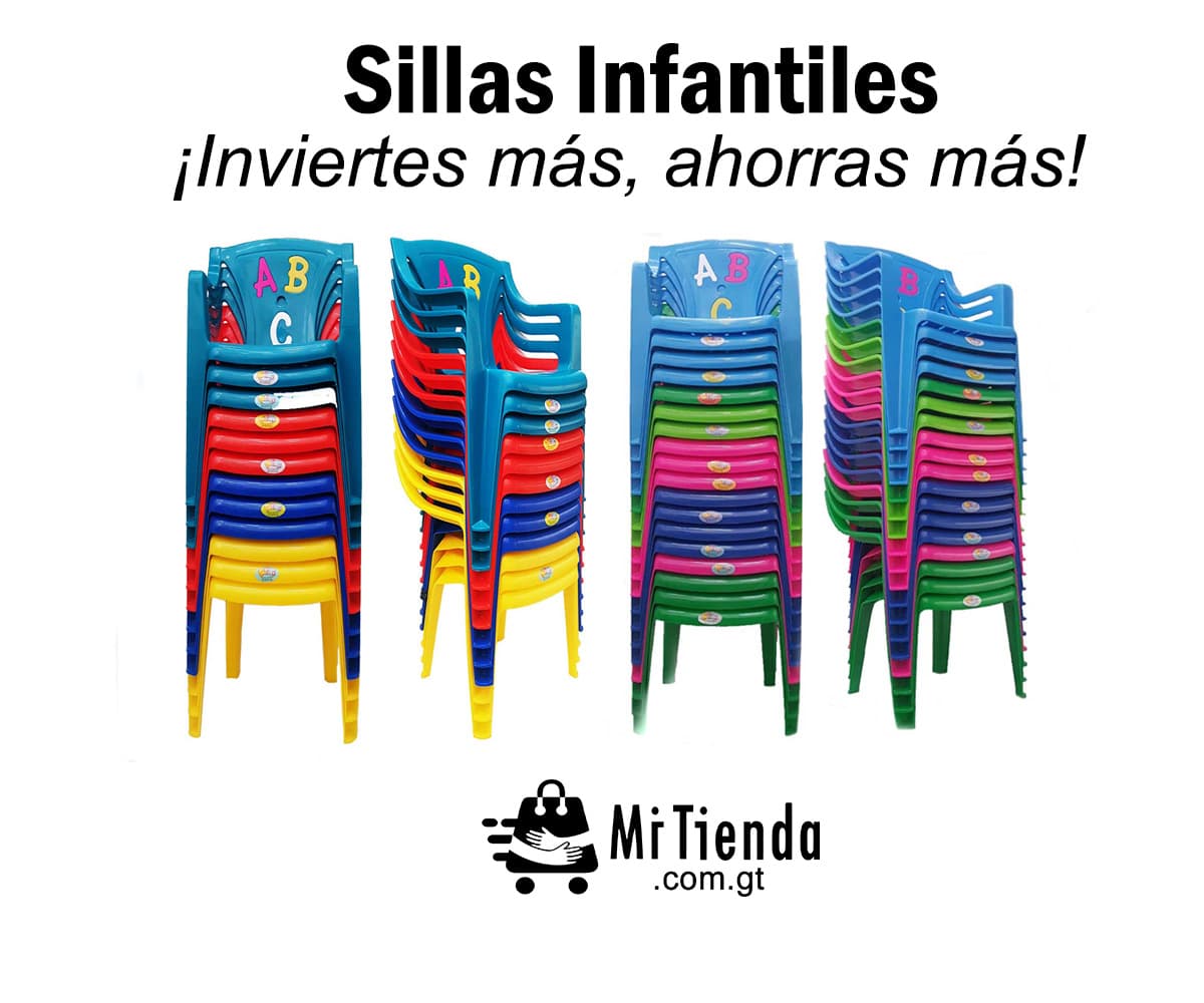 Sillas infantiles de plástico ABC para niños y niñas