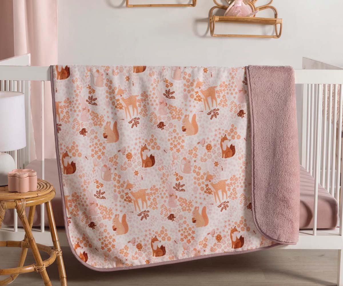 Cobertor para Cuna Baby Siberia BLOOM, doble vista, calidad PREMIUM