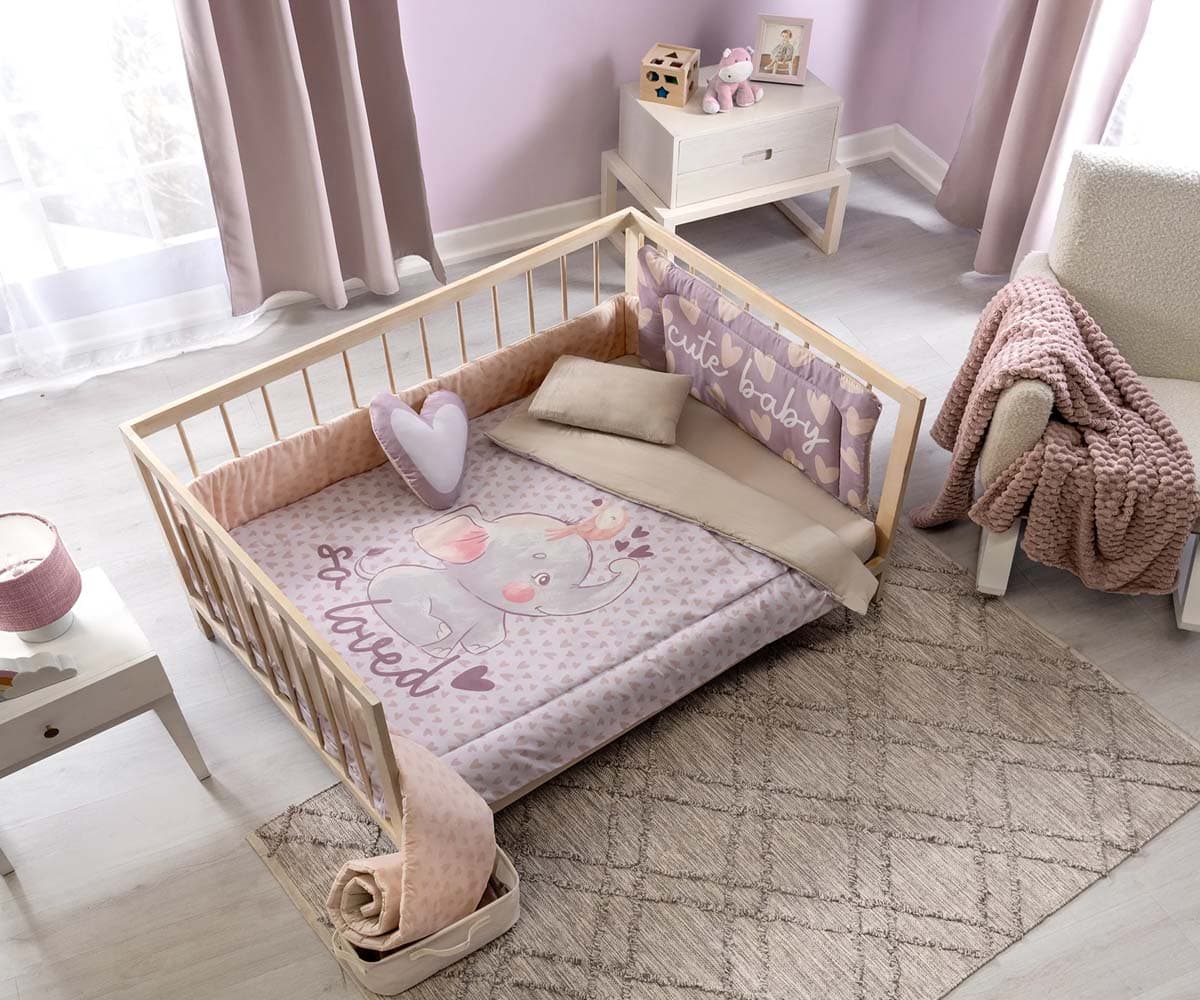 Juego de Cuna Baby CUTE, 6 piezas, doble vista